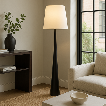 Lysenne – Scandinavian Floor Lamp with Fabric Shade 0