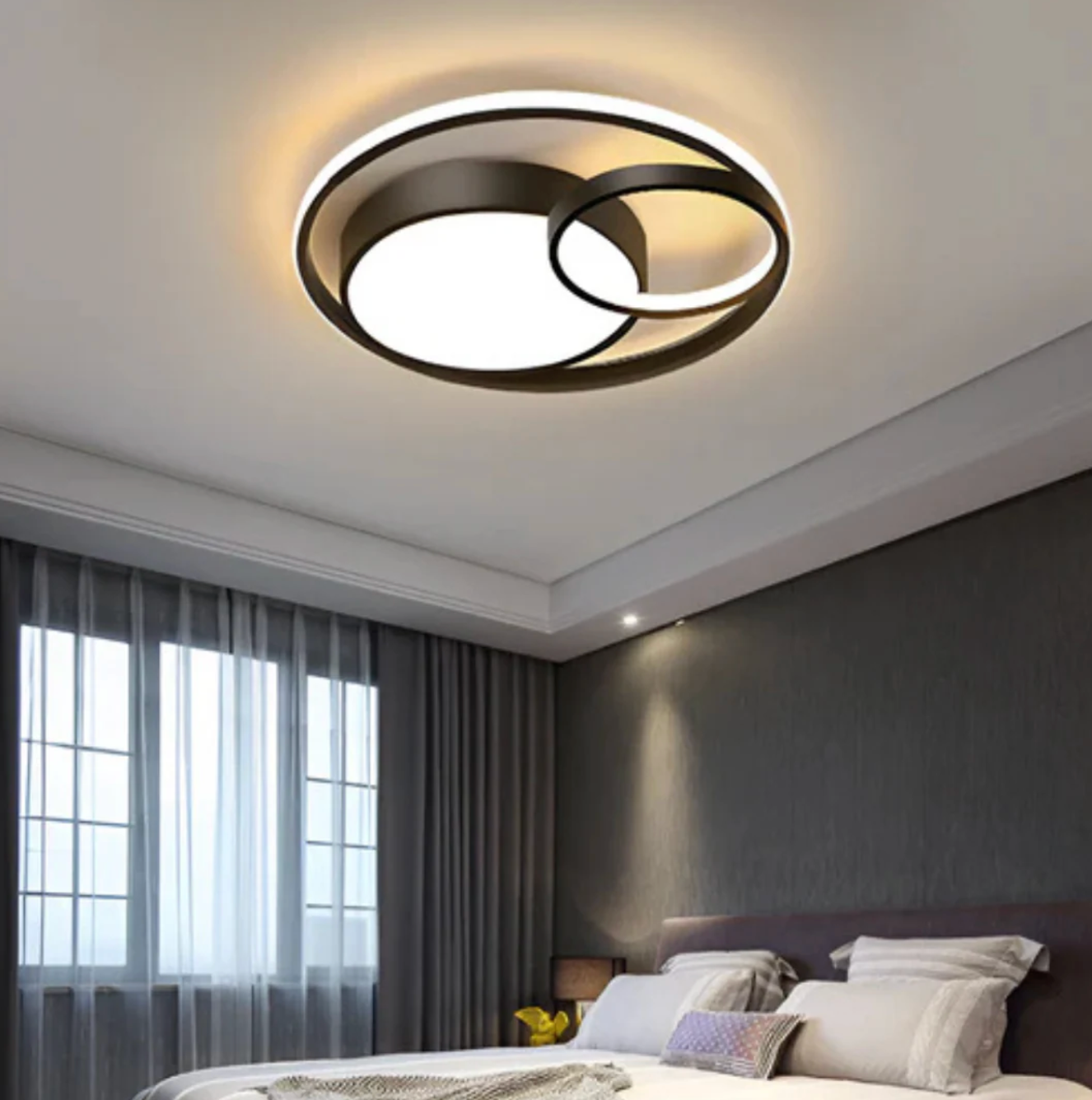 Modern LED ceiling lamp - designer ceiling lamp with rings 3
