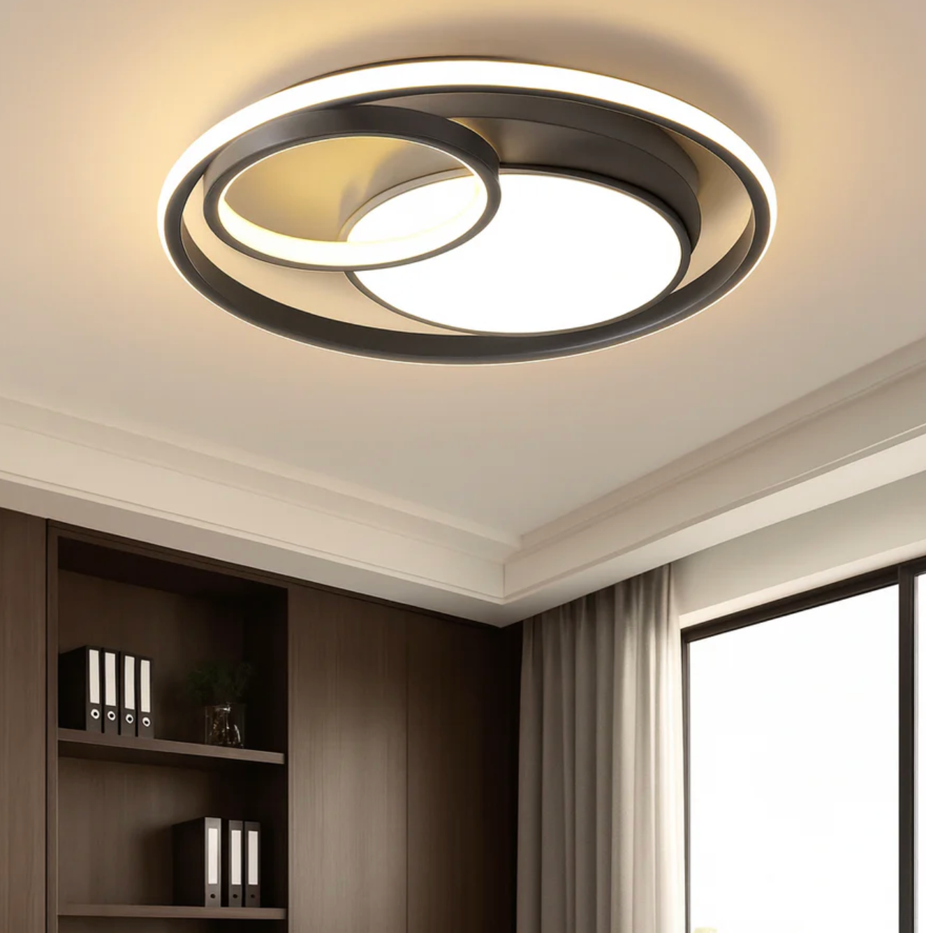 Modern LED ceiling lamp - designer ceiling lamp with rings 5