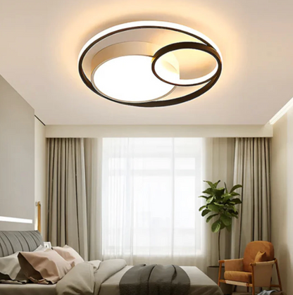 Modern LED ceiling lamp - designer ceiling lamp with rings 8