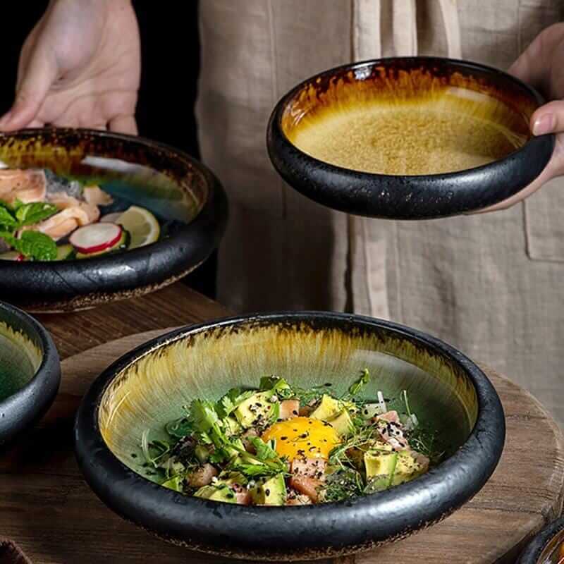 Japanese Glaze Ceramic Plates 1