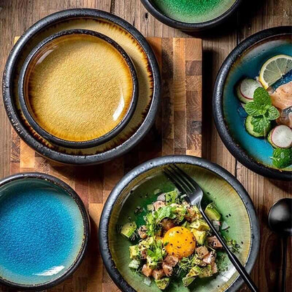 Japanese Glaze Ceramic Plates 4