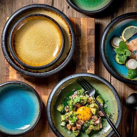 Japanese Glaze Ceramic Plates 4