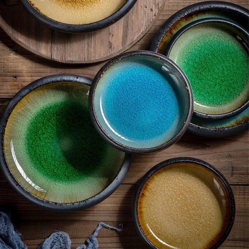 Japanese Glaze Ceramic Plates 5