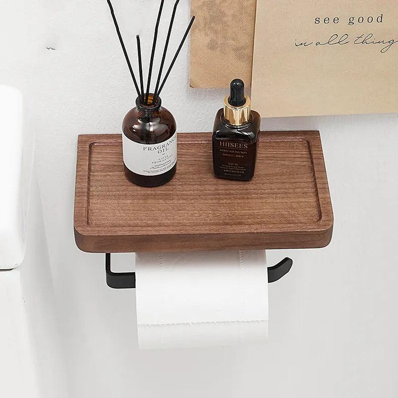 Bamboo Toilet Paper Holder | Wall Mounted, Solid Wood 1