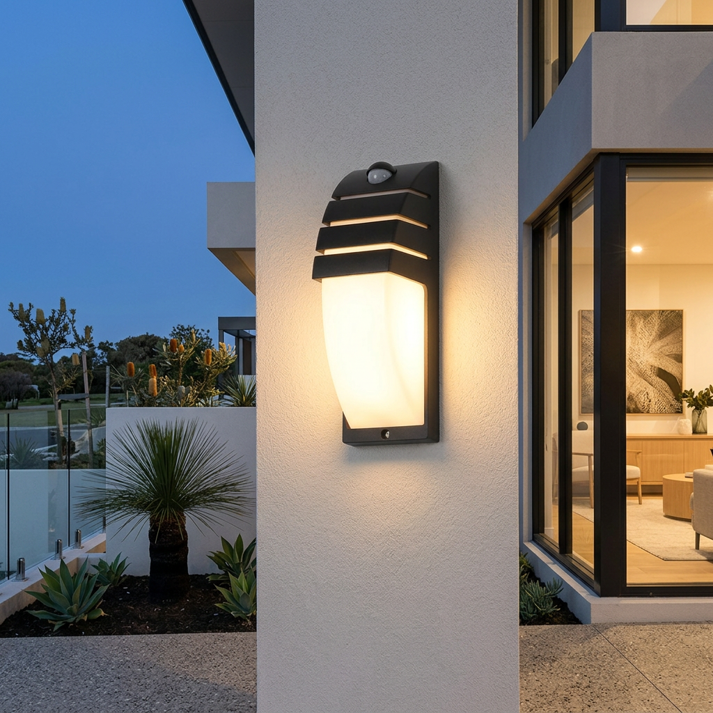 Elara Haus Modern Outdoor Wall Lamp With Sensor
