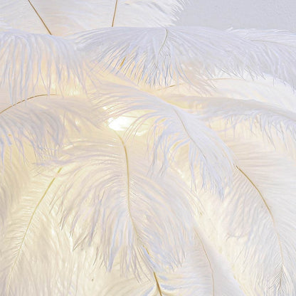 Ostrich feather table lamp, minimalist, 3 colors 5