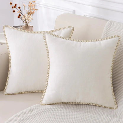 Liorenn - Chenille Decorative Cushion Cover with Stitched Edge 0