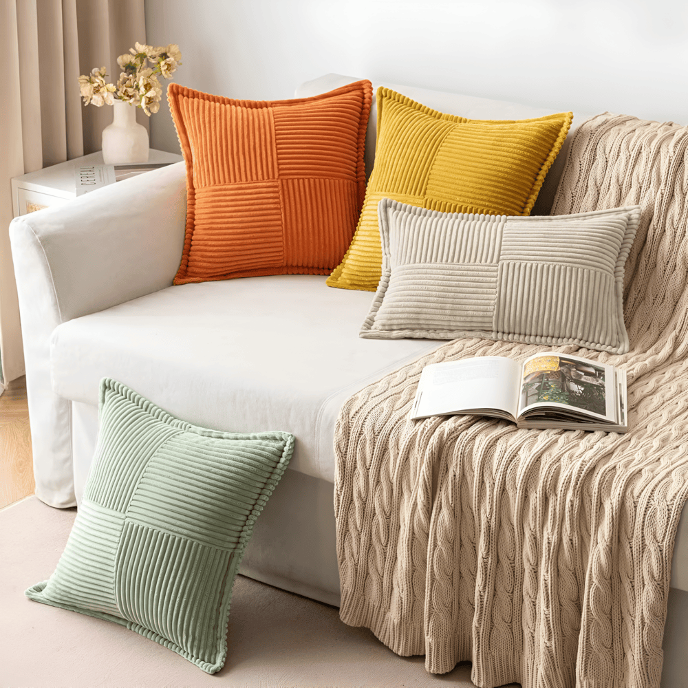 Ovidia - Stain-Resistant Solid Cushion Cover 1