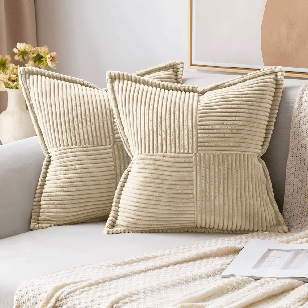 Ovidia - Stain-Resistant Solid Cushion Cover 0