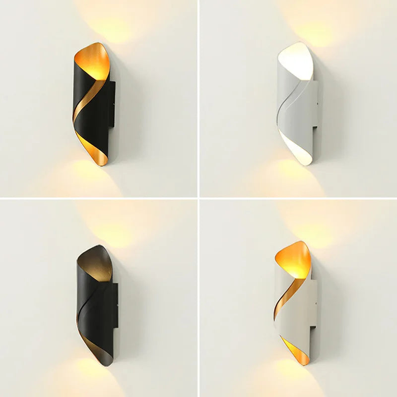 Modern Waterproof LED Wall Lamp – Spiral Design 1