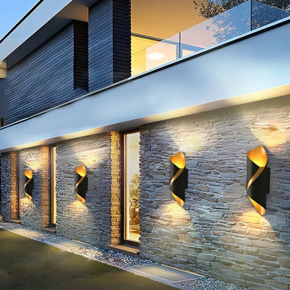 Modern Waterproof LED Wall Lamp – Spiral Design 7