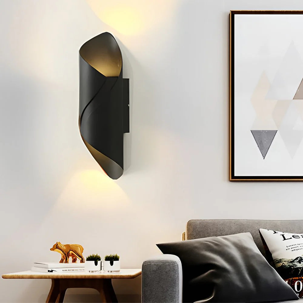 Modern Waterproof LED Wall Lamp – Spiral Design 8