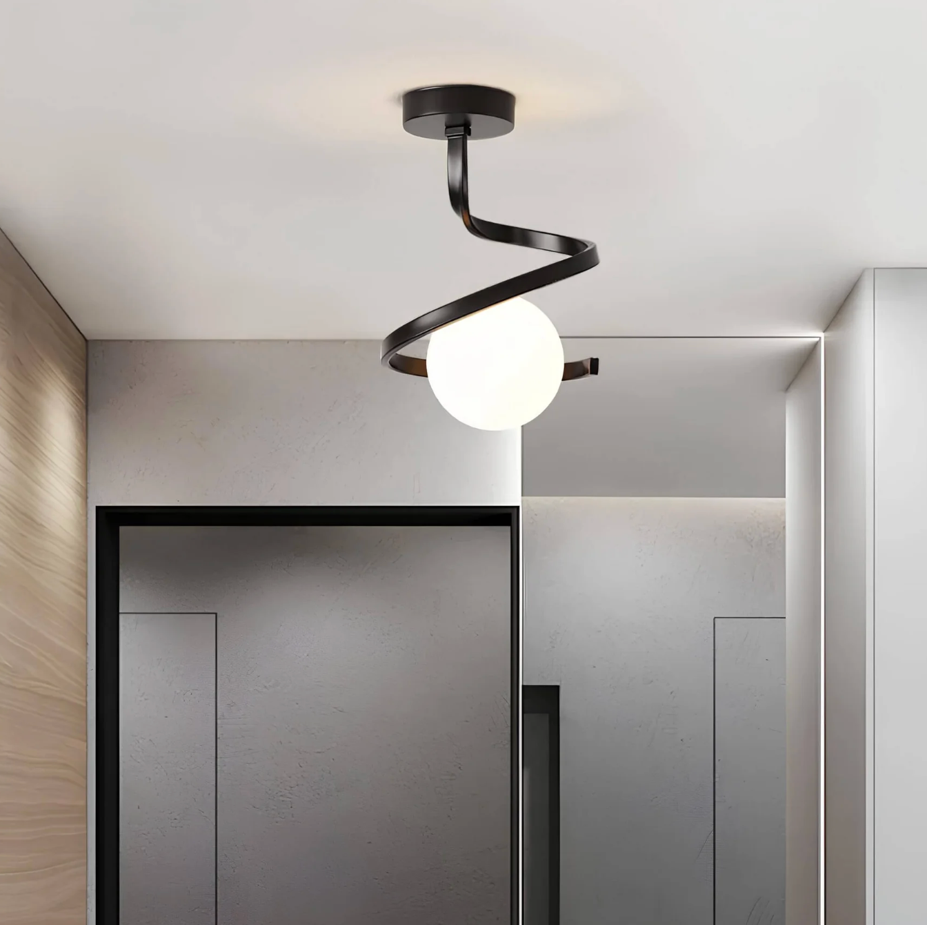 Spiral ceiling lamp - lamp with a spherical shape 1