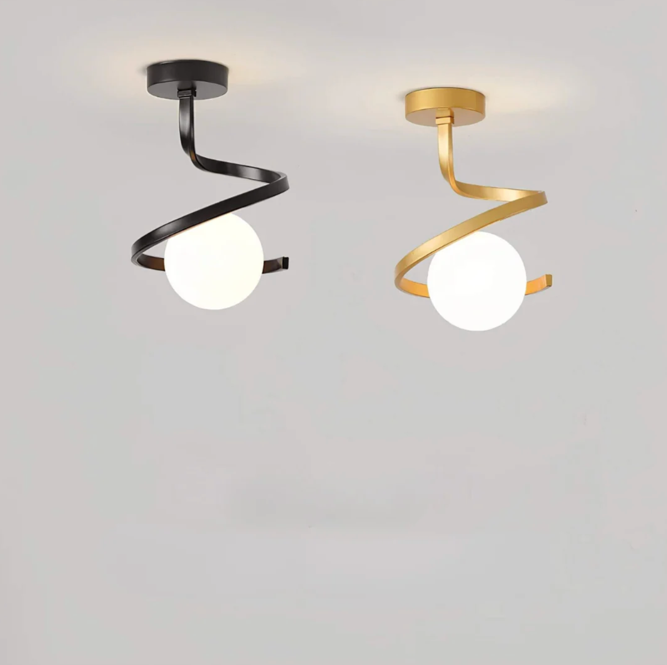 Spiral ceiling lamp - lamp with a spherical shape 4