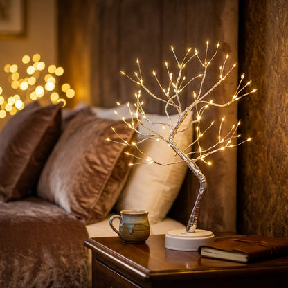 Elara Haus Modern Spirit Tree - Cordless Bedside Decor