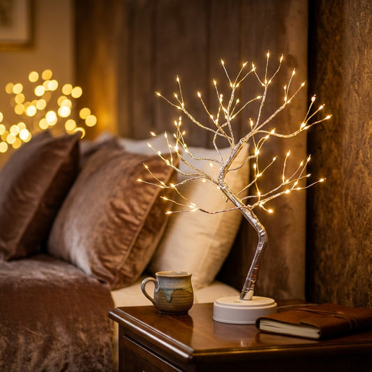 Elara Haus Modern Spirit Tree - Cordless Bedside Decor