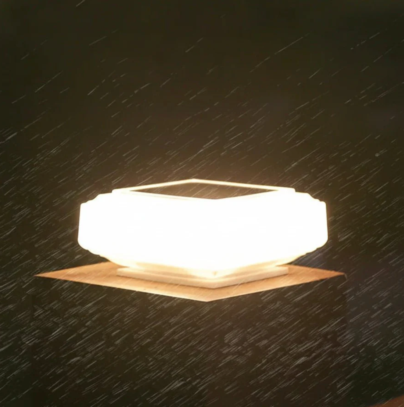 Square solar LED garden lamp – an outdoor decorative lamp for the terrace and garden 0