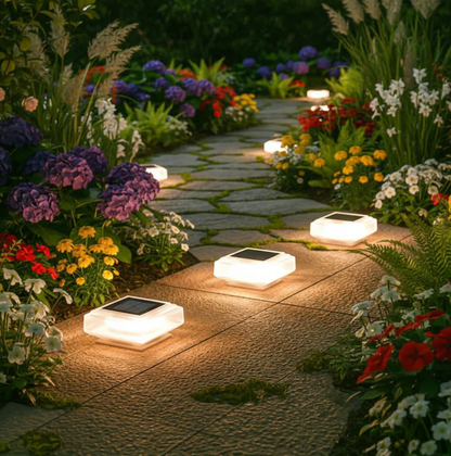 Square solar LED garden lamp – an outdoor decorative lamp for the terrace and garden 2