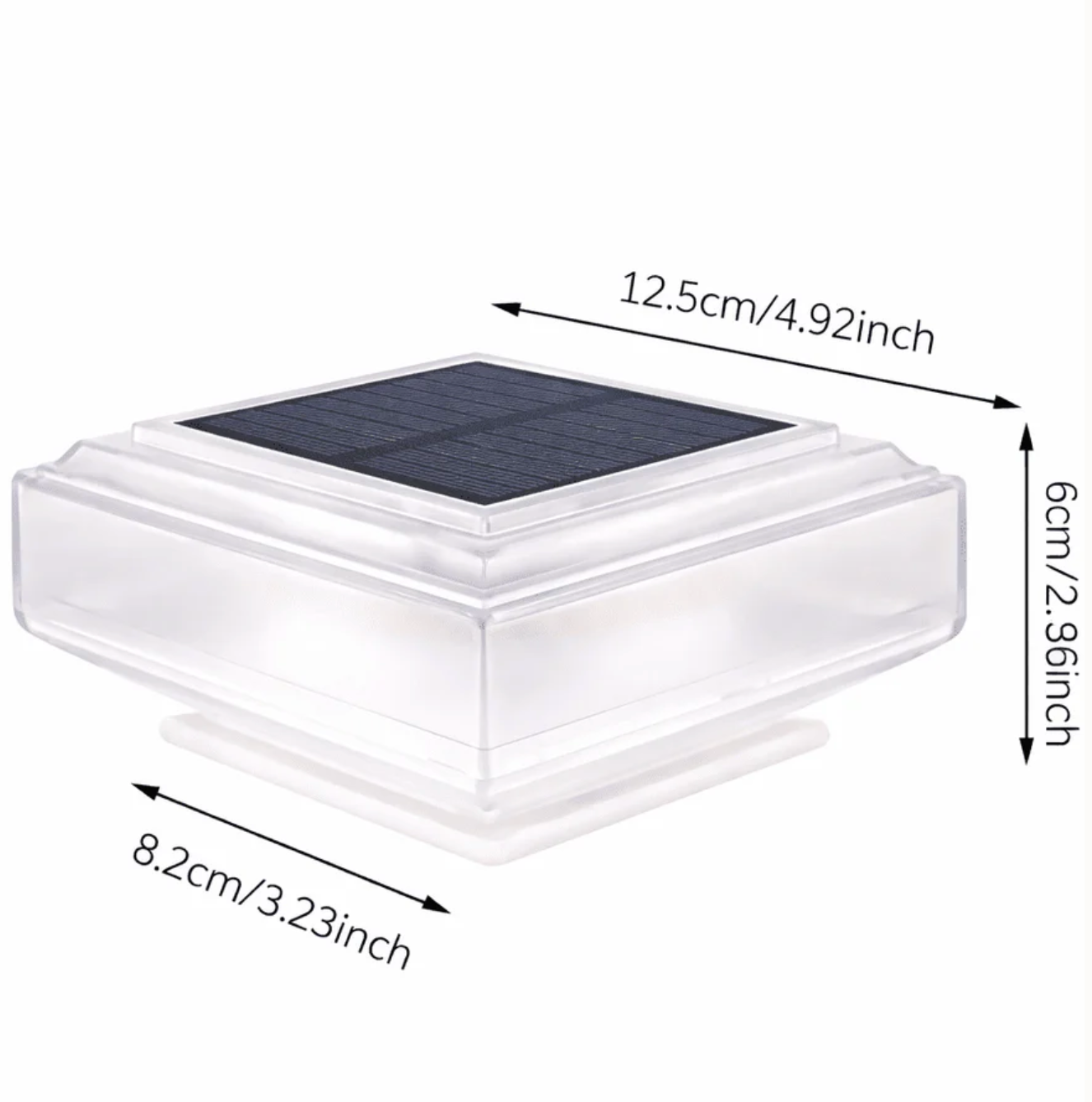 Square solar LED garden lamp – an outdoor decorative lamp for the terrace and garden 4