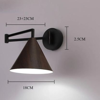 Modern wall sconce with a wooden shade – minimalist wall lamp 6