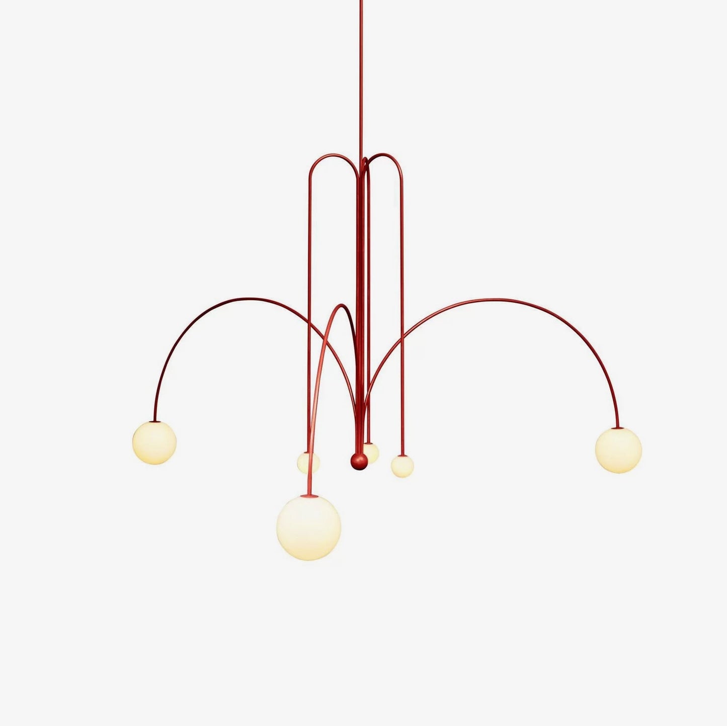 Elara Haus Modern Symphony Chandelier - Geometric Multi-Arm Glass Light
