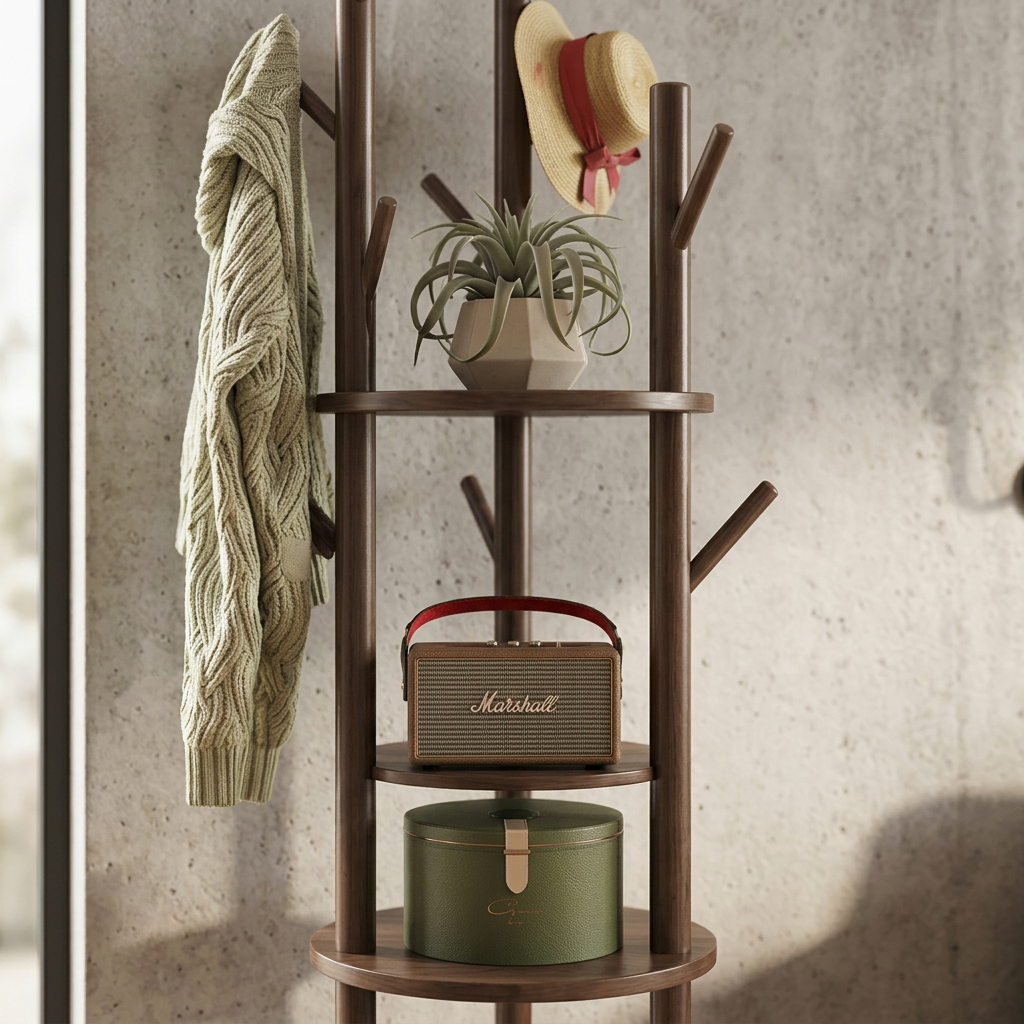 Elara Haus Modern Timber Coat Rack