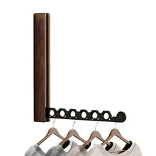 Wood Wall-Mounted Clothes Hanger | Space-Saving & Collapsible 3
