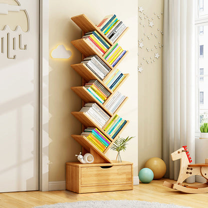 Contemporary Creative Rectangular Eco-Friendly Board 6/8/10/12 Tier Bookshelves For Home Office 11