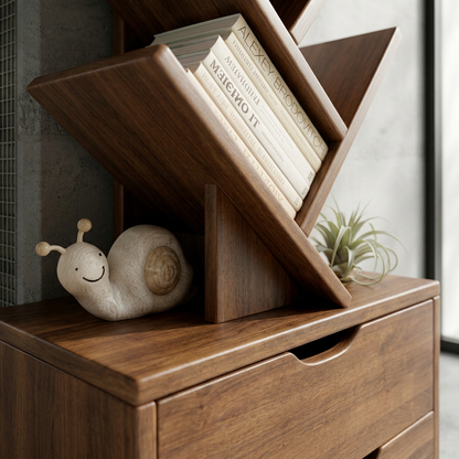 Elara Haus Modern Timber Tree Bookshelf