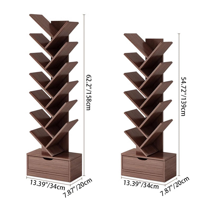 Contemporary Creative Rectangular Eco-Friendly Board 6/8/10/12 Tier Bookshelves For Home Office 5