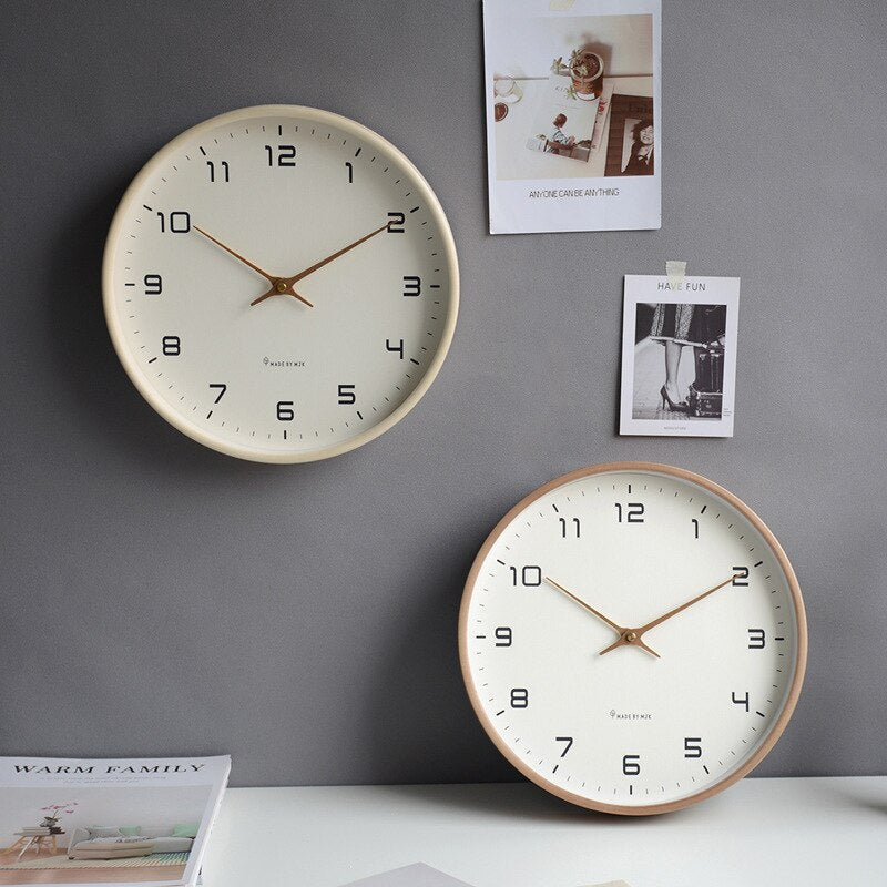 Elara Haus Modern Wall Clock - Solid Wood Scandinavian Minimalist Design 1