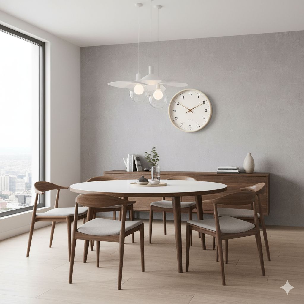 Elara Haus Modern Wall Clock - Solid Wood Scandinavian Minimalist Design 3