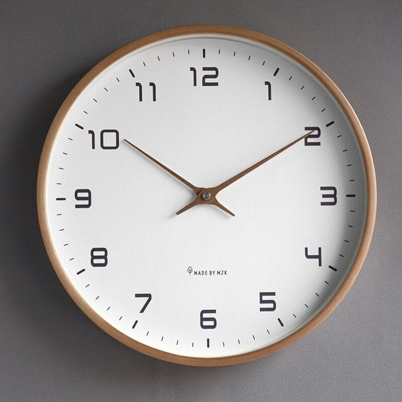 Elara Haus Modern Wall Clock - Solid Wood Scandinavian Minimalist Design 7