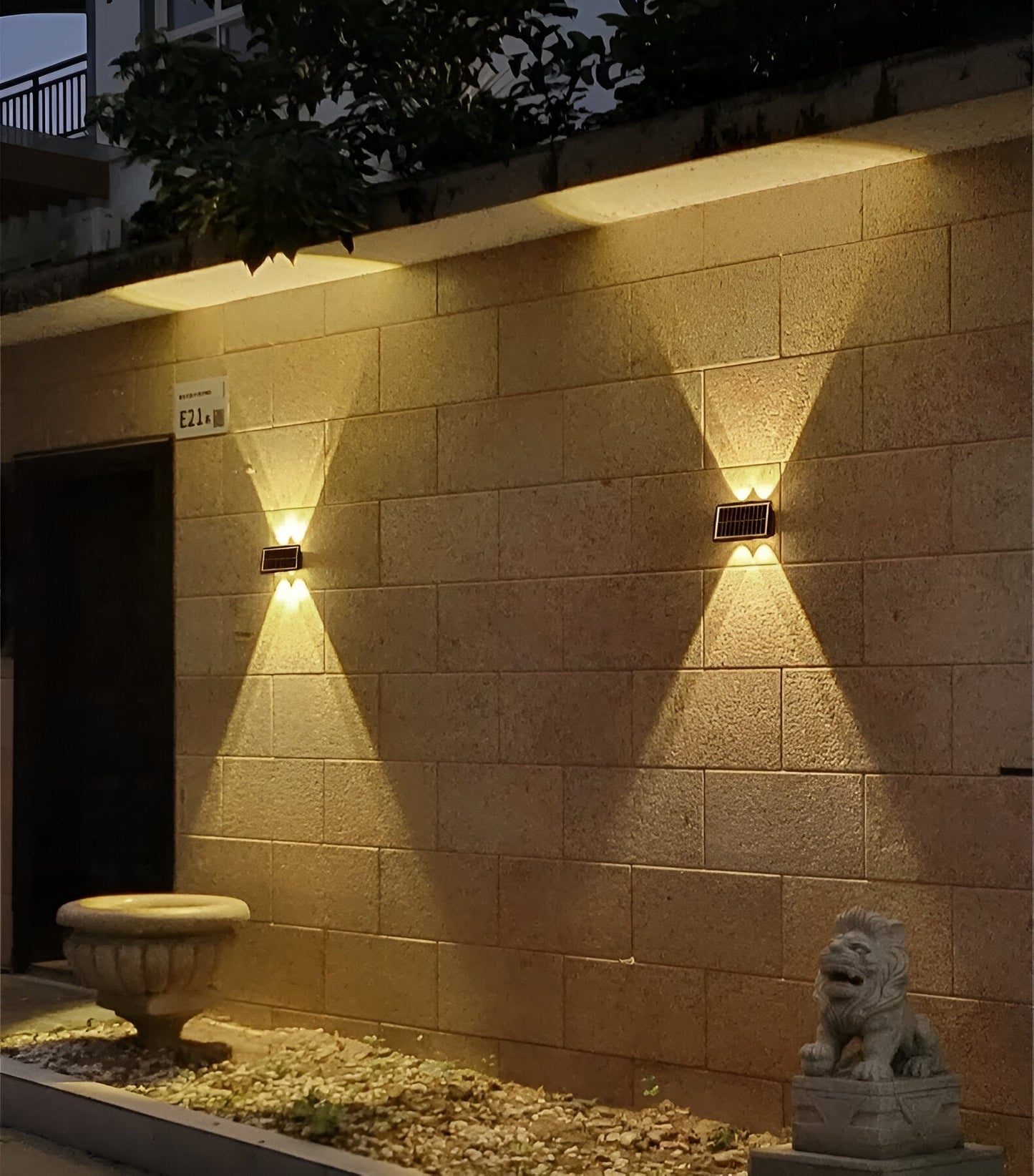 Auristia - Waterproof LED Solar Outdoor Wall Lamp with Up & Down Lighting 8