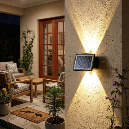 Elara Haus Modern Waterproof LED Solar Outdoor Wall Lamp