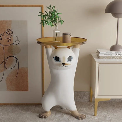 Phanora - Cat Figure Side Table for Living Room as Decorative Furniture 2