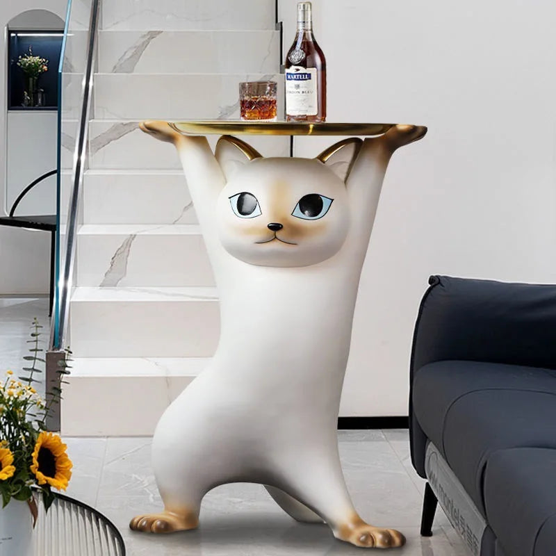 Phanora - Cat Figure Side Table for Living Room as Decorative Furniture 3