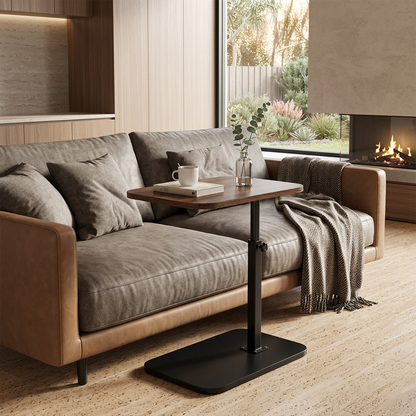 Elara Haus Modern Wood Grain Overbed Laptop Table