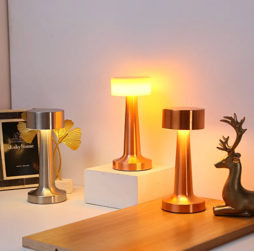 Elara Haus ModernArt Cordless Table Lamp - Dimmable LED, Touch Control & Rechargeable