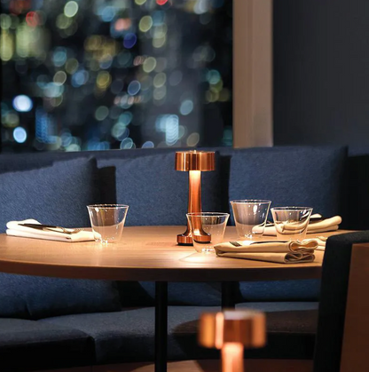 Elara Haus ModernArt Cordless Table Lamp - Dimmable LED, Touch Control & Rechargeable