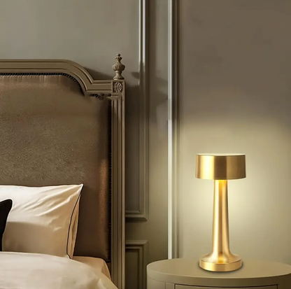 Elara Haus ModernArt Cordless Table Lamp - Dimmable LED, Touch Control & Rechargeable