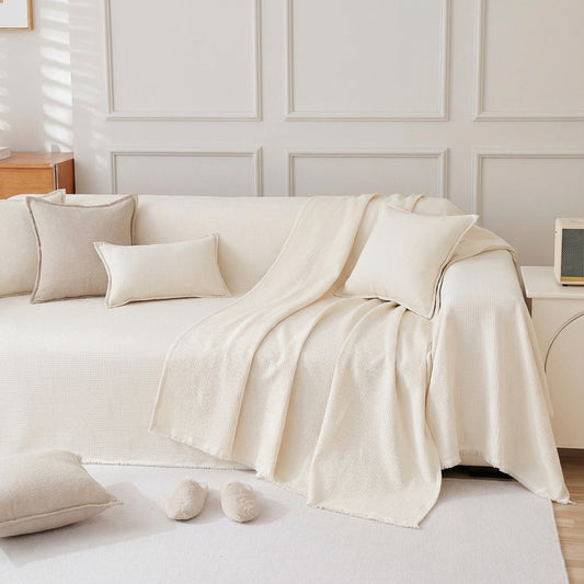 Elara Haus Mousoon Throw - Off White