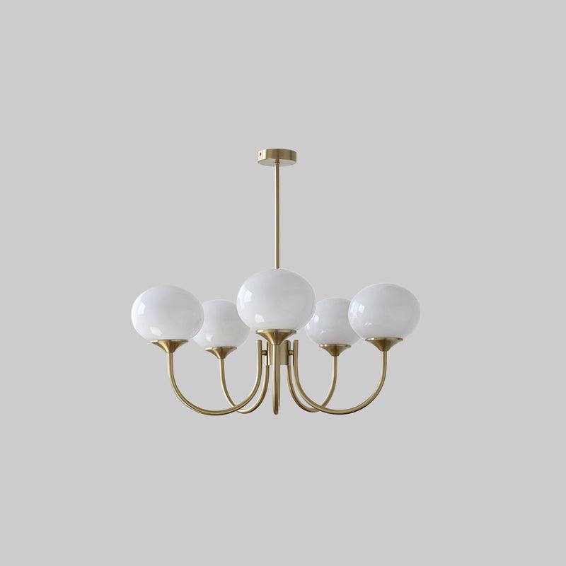 Elara Haus Multi-Head Pink Glass Ceiling Fixture