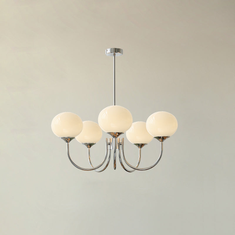 Elara Haus Multi-Head Pink Glass Ceiling Fixture