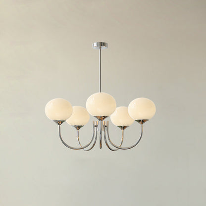 Elara Haus Multi-Head Pink Glass Ceiling Fixture