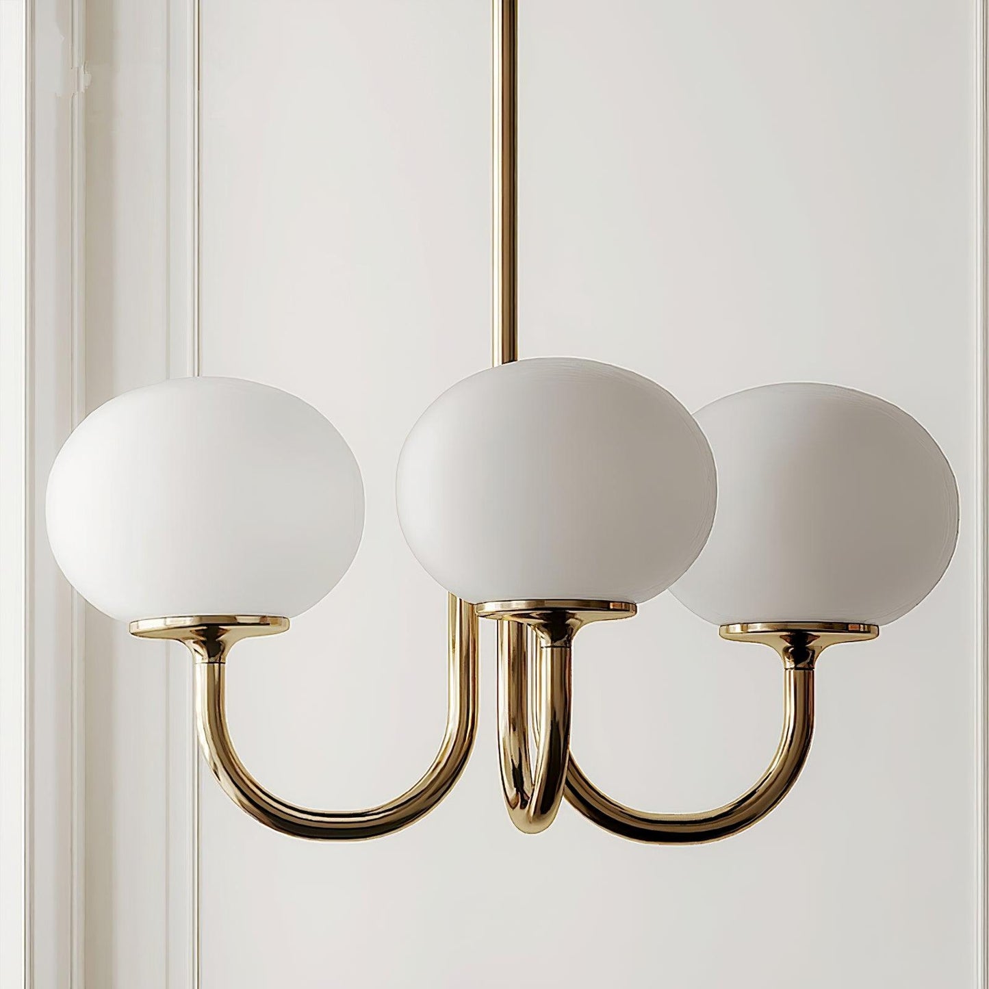 Elara Haus Multi-Head Pink Glass Ceiling Fixture