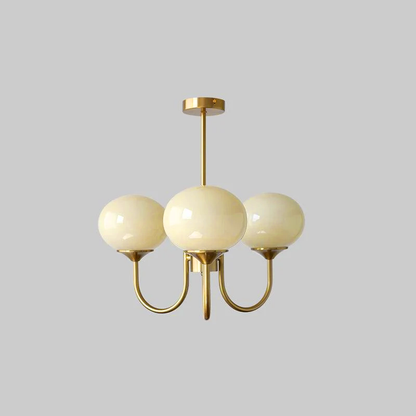 Elara Haus Multi-Head Pink Glass Ceiling Fixture