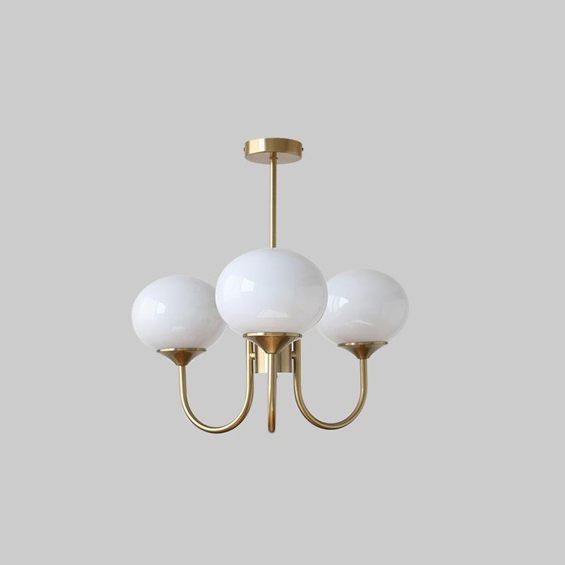 Elara Haus Multi-Head Pink Glass Ceiling Fixture