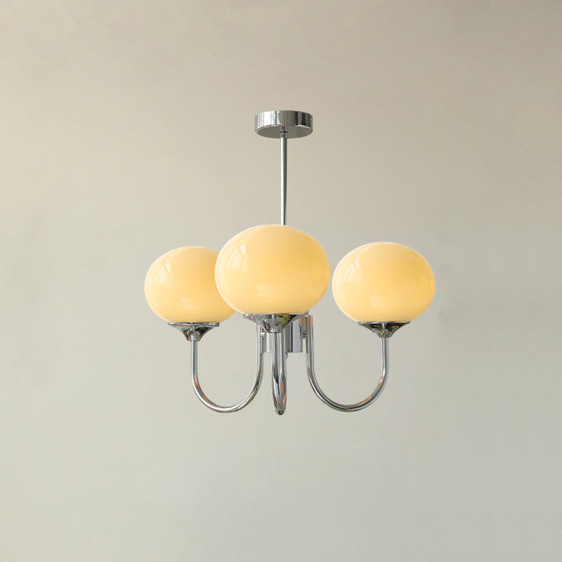 Elara Haus Multi-Head Pink Glass Ceiling Fixture